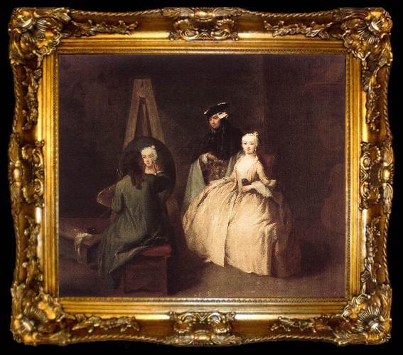 framed  LONGHI, Pietro Painter in his Studio sg, ta009-2
